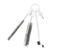 Set di 4 spazzole per la pulizia delle bottiglie, pieghevoli, in ABS, nylon, con manico lungo, per teiere, cannucce, bicchieri, bottiglie riutilizzabili e a collo stretto