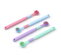 Set di 4 spazzolini da denti a 3 lati, setole morbide, pulizia profonda a 360°, design avvolgente e rispettoso dell'autismo, per bambini e adulti, un'igiene orale efficiente (rosa, viola, blu, verde)