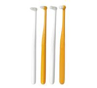 Set di 4 spazzolini da denti per cani, colore bianco e arancione, stile multiplo, con oltre 10.000 setole morbide, manico ergonomico, 18 x 4 x 2 cm, per la cura delle gengive e un alito fresco