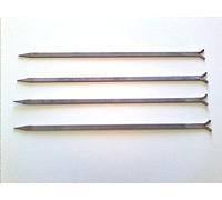 SET DI 4 SPIEDI IN ACCIAIO INOX LUNGHI 50 CM. SENZA MANICO