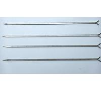 SET DI 4 SPIEDI IN ACCIAIO INOX LUNGHI 66 CM.CIRCA 1,2 x 3 MM DI SPESSORE