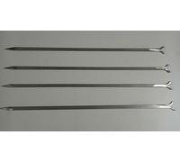 SET DI 4 SPIEDI IN ACCIAIO INOX LUNGHI 78 CM.CIRCA 1,5 CM x 3 MM DI SPESSORE