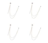 Set di 4 spille da bavero alla moda con design creativo a catena, perfette per matrimoni e conferenze, accessori professionali per abiti, Aircraft model, come descritto