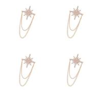 Set di 4 spille in lega per cardigan, petto e camicia, alla moda, per lunghe ore, comode su abiti, set di spille da bavero in lega, Love money, come descritto