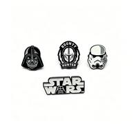 Set di 4 Spille Smaltate a Tema Star Wars: Darth Vader e Stormtrooper - Distintivi da Collezione per Fan del Film, Regalo Perfetto per Abbigliamento e Feste