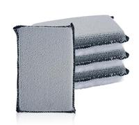 Set di 4 Spugna per Pulizia Interni Auto, 13 x 9 cm Panno in Microfibra per Auto, Accessori Lavabili Tampone per Pulizia Dell'auto, Pelle di Daino Professionale per Tappezzeria, Cruscotto, Abitacolo