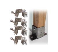 Set di 4 staffe di ancoraggio in acciaio inox per recinzioni, gazebo, ringhiere e cassette postali (116 x 116 x 80 mm), resistenti alle intemperie e