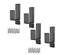 Set di 4 Staffe di Sicurezza for Porta, Kit di Rinforzo Anti-Sfondamento for Legno 2x4, Nero/Bianco for Casa(Nero)