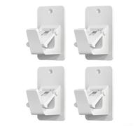 Set di 4 staffe per asta per tenda senza trapano, per bagno, camera da letto, cucina, adatte per aste da 15,2 a 30,5 cm di diametro, in ABS impermeabile con chiusura a molla per una presa sicura
