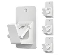 Set di 4 staffe per asta per tende da bagno, camera da letto, cucina, set da 4 pezzi per aste di diametro da 5/8 a 30,5 cm, realizzate in ABS impermeabile con blocco a molla antiscivolo per una presa