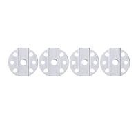 Set di 4 staffe quadrate | Supporto in alluminio di alta qualità per parti robotiche/progetti fai da te | Apertura centrale 4 mm, diametro esterno 31 mm | Modello 5900-0008 - 0008