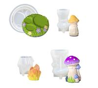 Set di 4 stampi flessibili riutilizzabili multiuso per artigianato fai da te, decorazioni natalizie, progetti stagionali, strumenti essenziali per artigiani e casa