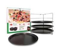 Set di 4 stampi per pizza antiaderenti di forma tonda di cm 28