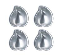 Set di 4 stampi portatili in lega di alluminio per manghi alla pesca, strumento di cottura efficiente, per gelato, cioccolato e dessert, set di stampi da forno per uso alimentare