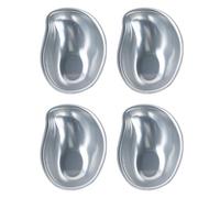 Set di 4 stampi portatili in lega di alluminio per manghi alla pesca, strumento di cottura efficiente, per gelato, cioccolato e dessert, set di stampi da forno per uso alimentare