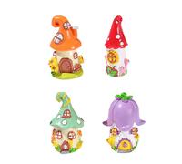 Set di 4 statuette di fate, decorazione per torta artigianale per giardino,