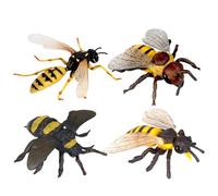 Set di 4 statuette di - sculture realistiche delle | statuetta d' in ABS giocattolo per ragazzi, camera da , biblioteca di studio, espositori, giardino, cortile, portico, ferro