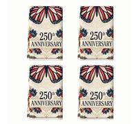 Set di 4 strofinacci da cucina a forma di farfalla, in microfibra rossa, ad asciugatura rapida, 40,6 x 61 cm