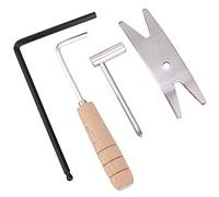Set Di 4 Strumenti Di Riparazione Per Chitarra Elettrica In Metallo Con Maniglie In Legno Comode Per Riparazioni Manutenzione E Aggiustamenti Da Liutai E Appassionati