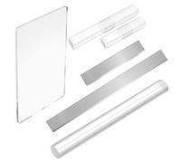 Set di 4 strumenti per argilla polimerica a forma rettangolare, set di lame in acrilico per argilla polimerica, fogli acrilici, per modellare e scolpire