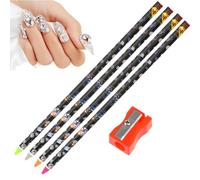 Set di 4 strumenti per cucire gli strass per unghie, con temperamatite, presa antiscivolo ergonomica, penna decorativa per principianti e hobby creativi
