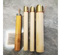 Set di 4 strumenti per pisolare la pietra focaia, 1 asta a percussione da 35 mm, 2 aste a percussione da 20 mm, 1 asta di spogliatura da 20 cm di lunghezza totale, per ossidiana e pietra focaia