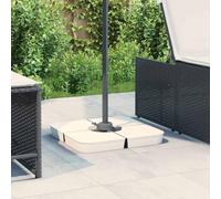 Set di 4 supporti a croce per ombrelloni, peso totale 100 kg, robusto materiale PP, ideale per terrazze, giardino, piscina ed esterni