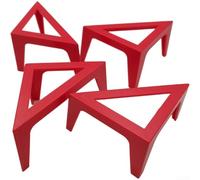 Set di 4 supporti in tela stabili portatili per acrilico per versare dipinti e tavole di supporto (rosso)