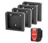 Set di 4 supporti per batteria per Bosch 18 V, supporto da parete con serratura, fissaggio per batterie ProCore e GBA Pro, colore: Blu