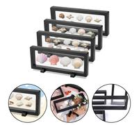 Set di 4 supporti per esposizione monete galleggianti trasparenti con effetto ga