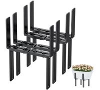 Set di 4 supporti per fioriera a forma di H, senza foratura, adatti per ringhiere da balcone da 1,5 a 32 cm e fioriere da 15 a 23 cm, supporto per fioriere da balcone, balaustra