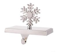 Set di 4 supporti per mensola in acciaio inox con cuscinetti antiscivolo, decorazioni natalizie con renna, fiocco di neve, albero e pupazzo di neve (fiocco di neve)