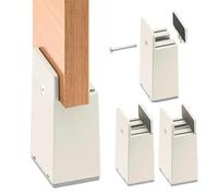 Set di 4 supporti per mobili da 10 cm, regolabili, con morsetto a vite, per divano, tavolo e letto, per mobili da 10 a 37 mm di larghezza(Beige)