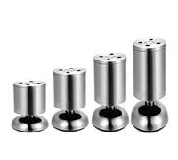 Set di 4 supporti per TV in acciaio inox, altezza regolabile, capacità 300 kg, gambe spesse e robuste, ideale per divano e comodino, soluzione moderna per mobili per la casa