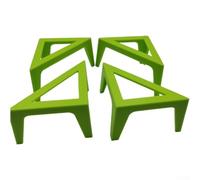 Set di 4 supporti stabili in plastica portatili per versare dipinti e tavole da disegno, supporto sicuro per progetti artistici acrilici, accessori leggeri per cavalletto per scuola, officina (verde)