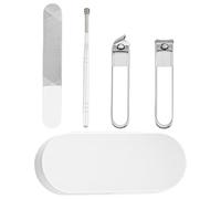 Set di 4 tagliaunghie a testa angolata, in acciaio inox