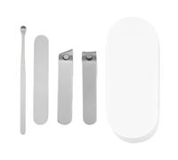 Set di 4 tagliaunghie in acciaio inox professionale per unghie dei piedi, set di tagliaunghie angolato per anziani