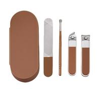 Set di 4 tagliaunghie in acciaio inox professionale per unghie dei piedi, set di tagliaunghie angolato per anziani