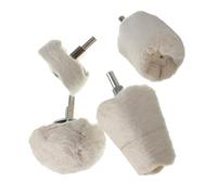 Set di 4 tamponi funzionali per lucidatura, efficienti, per lucidatura di superfici concave, piane, cromate