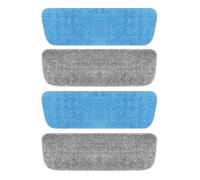 Set di 4 tamponi riutilizzabili in microfibra per scopa spray da 13 a 15 pollici, ricariche di ricambio per pulizia a umido e secco, tamponi per la pulizia dei pavimenti (blu e grigio)