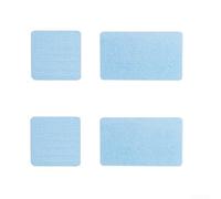 Set di 4 tappetini assorbenti in diatomite, ad asciugatura rapida, sottobicchiere e portasapone per cucina e bagno, tappetini antiscivolo rotondi e quadrati (azzurro)