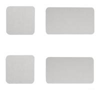 Set di 4 tappetini assorbenti in diatomite, ad asciugatura rapida, sottobicchiere e portasapone per cucina e bagno, tappetini antiscivolo rotondi e quadrati (bianco)