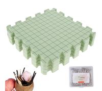 Set di 4 tappetini di blocco per maglieria assemblabili tappetini di blocco a gancio in schiuma con griglie a T per fissaggio a maglia o uncinetto