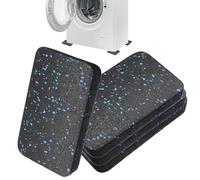 Set di 4 tappetini in gomma anti-vibrazione, riduzione del rumore ad alta densità, accessori per la casa all'aria aperta, con tapis roulant, bicicletta, peso panchina e yoga