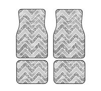 Set di 4 tappetini per auto con glitter argento finto grigio, adatti per auto, SUV e camion | Lavabili in lavatrice