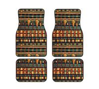 Set di 4 tappetini per auto con stampa classica africana, per berline, SUV, camion, furgoni