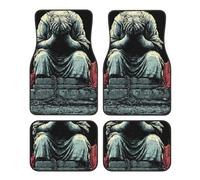 Set di 4 tappetini per auto, durevoli, resistenti all'usura, facili da pulire, non scoloriscono, design con stampa silenziosa e sospiro