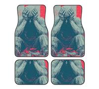 Set di 4 tappetini per auto, durevoli, resistenti all'usura, facili da pulire, non scoloriscono, design con stampa "Lost Freedom"