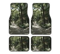 Set di 4 tappetini per auto, durevoli, resistenti all'usura, facili da pulire, non stingono, design con stampa di mezzogiorno