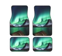 Set di 4 tappetini per auto, impermeabili, universali, per donne e uomini, con motivo Aurora Boreale, protezione per tutte le condizioni atmosferiche, resistenti, per auto, SUV e camion